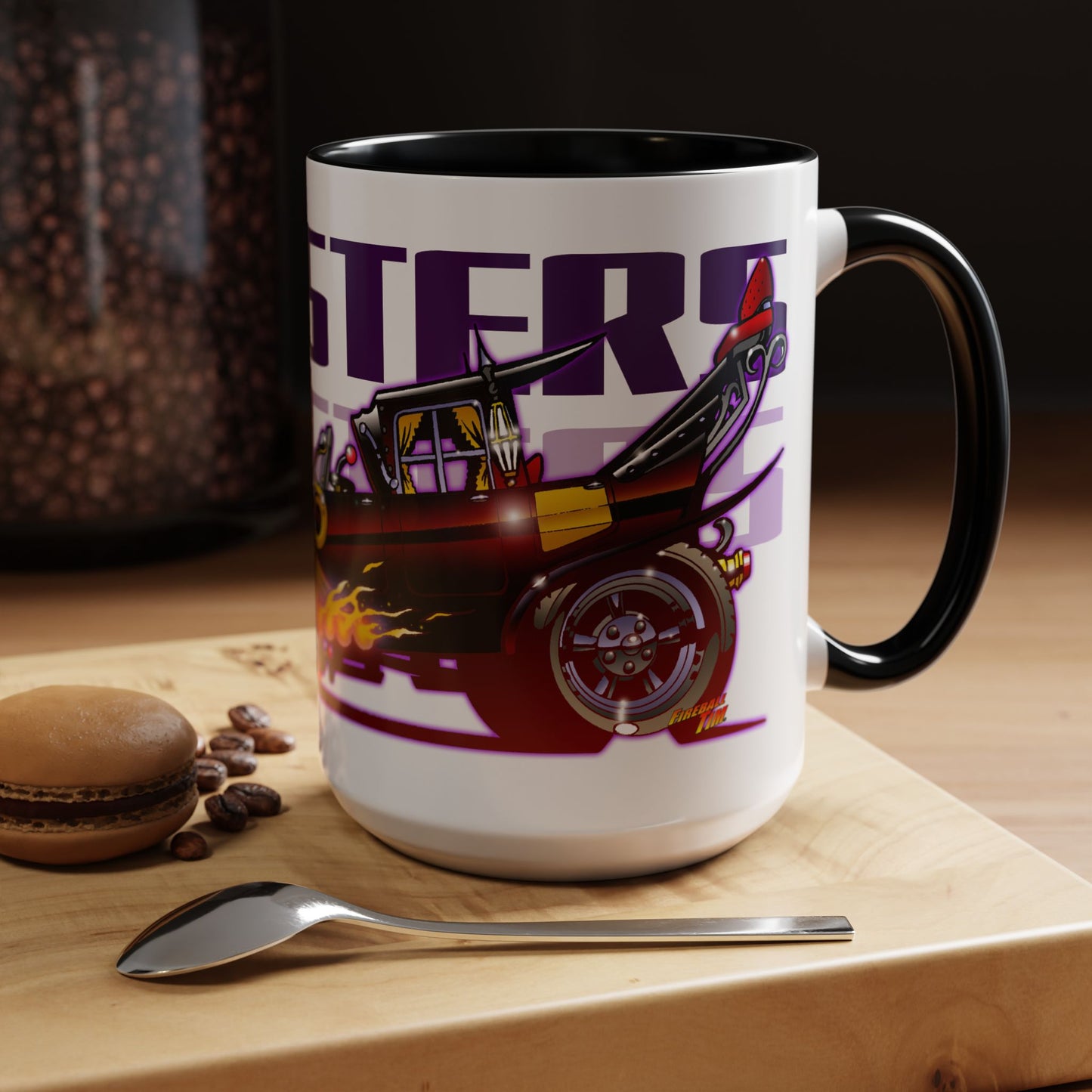 THE MUNSTERS TV Show Munster Koach Fireball Art Coffee Mug - 2 Sizes