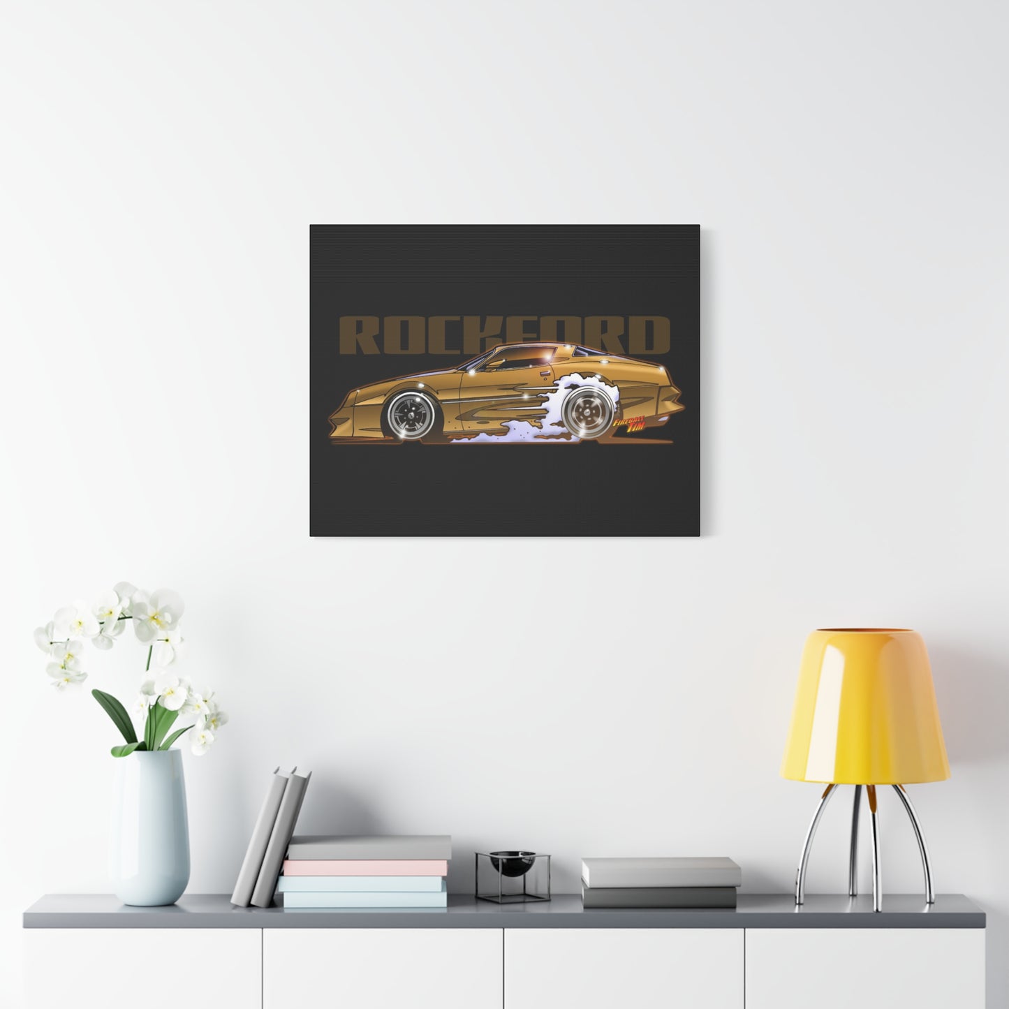 ROCKFORD FILES Pontiac Firebird Fireball Art Canvas Wall Print