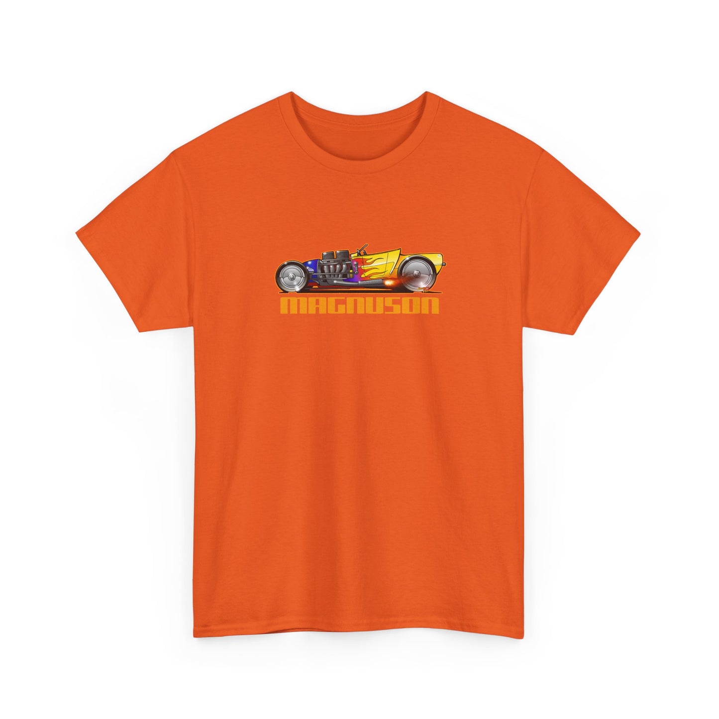 MAGNUSON Track Roadster Hot Rod Fireball Art Tee Shirt - Multiple Colors