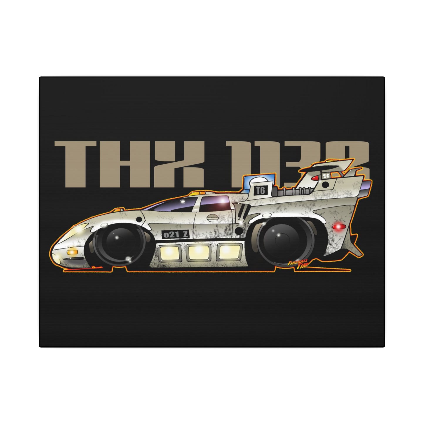 THX 1138 LOLA 770 Movie Car Fireball Art Canvas Print - 11x14