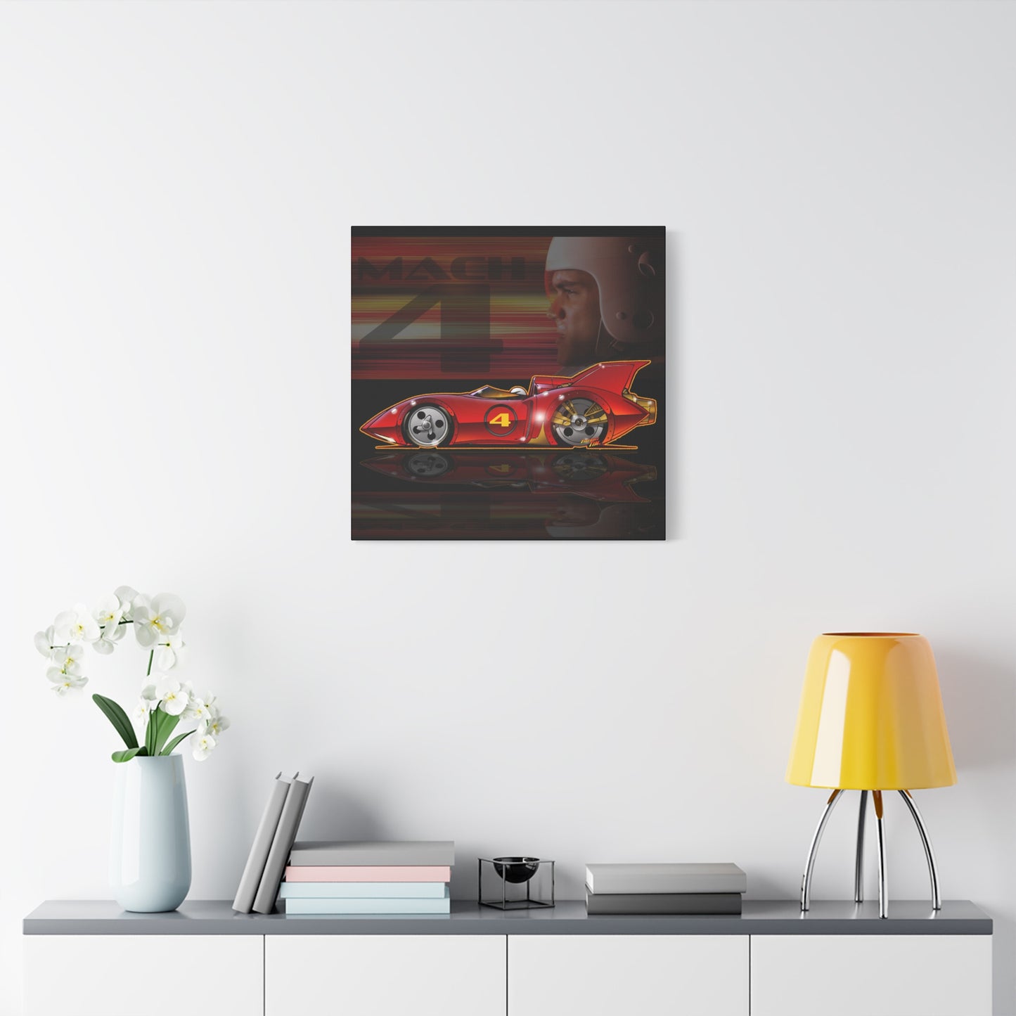 SPEED RACER MACH 4 Fireball Art Canvas Wall Print
