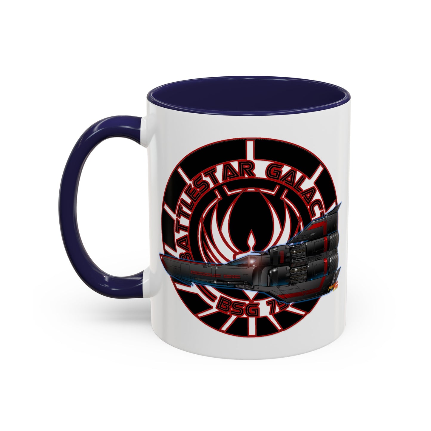 BATTLESTAR GALACTICA Viper Concept Art Crest Coffee Mug 11 and 15oz