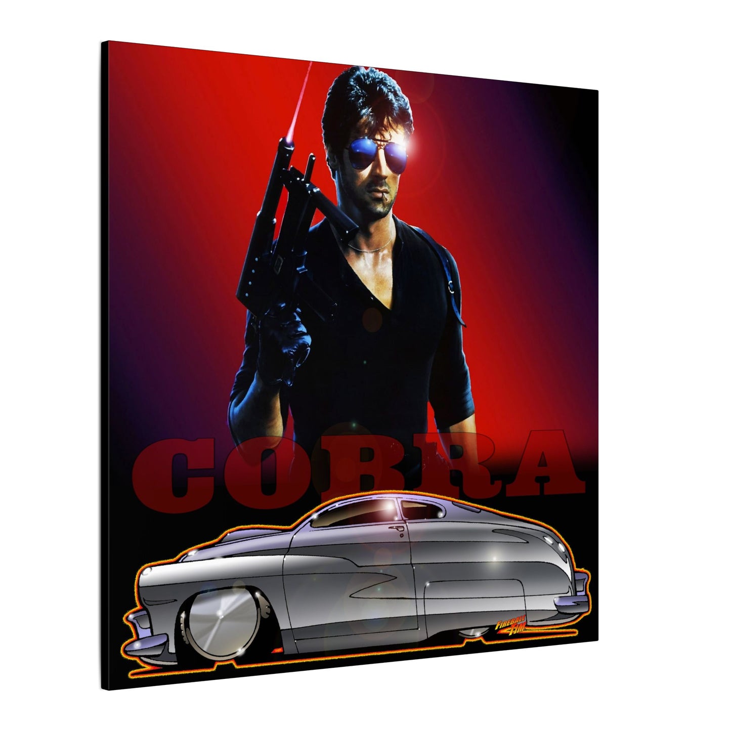 COBRA MERCURY Sylvester Stallone Movie Car Fireball Art Canvas Print
