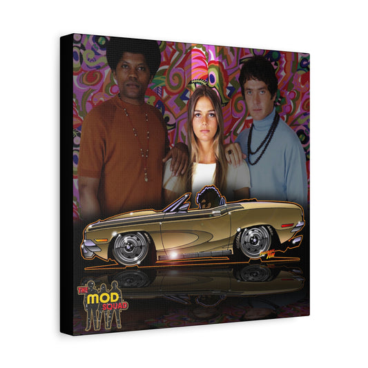 THE MOD SQUAD 1971 Dodge Challenger Fireball Art Canvas Print
