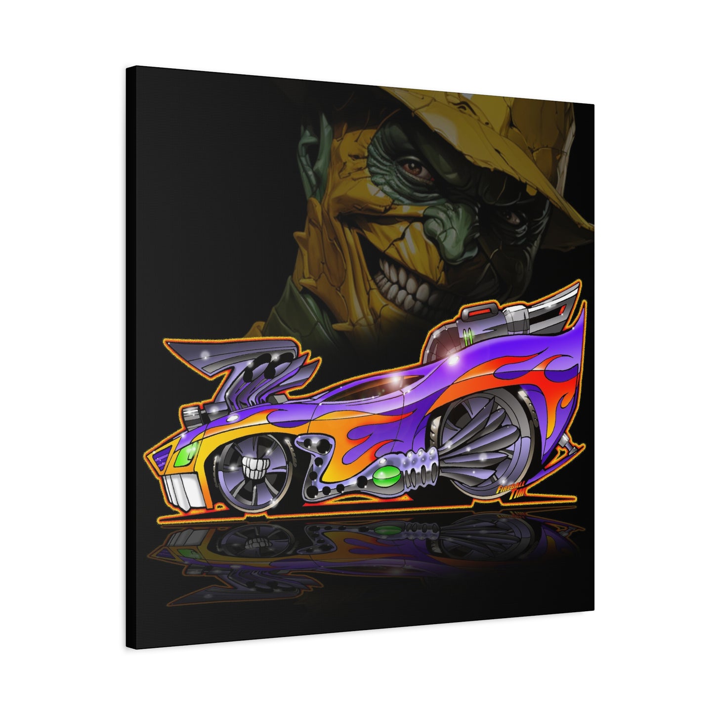 SON OF THE MASK Musclecar Fireball Art Canvas Print