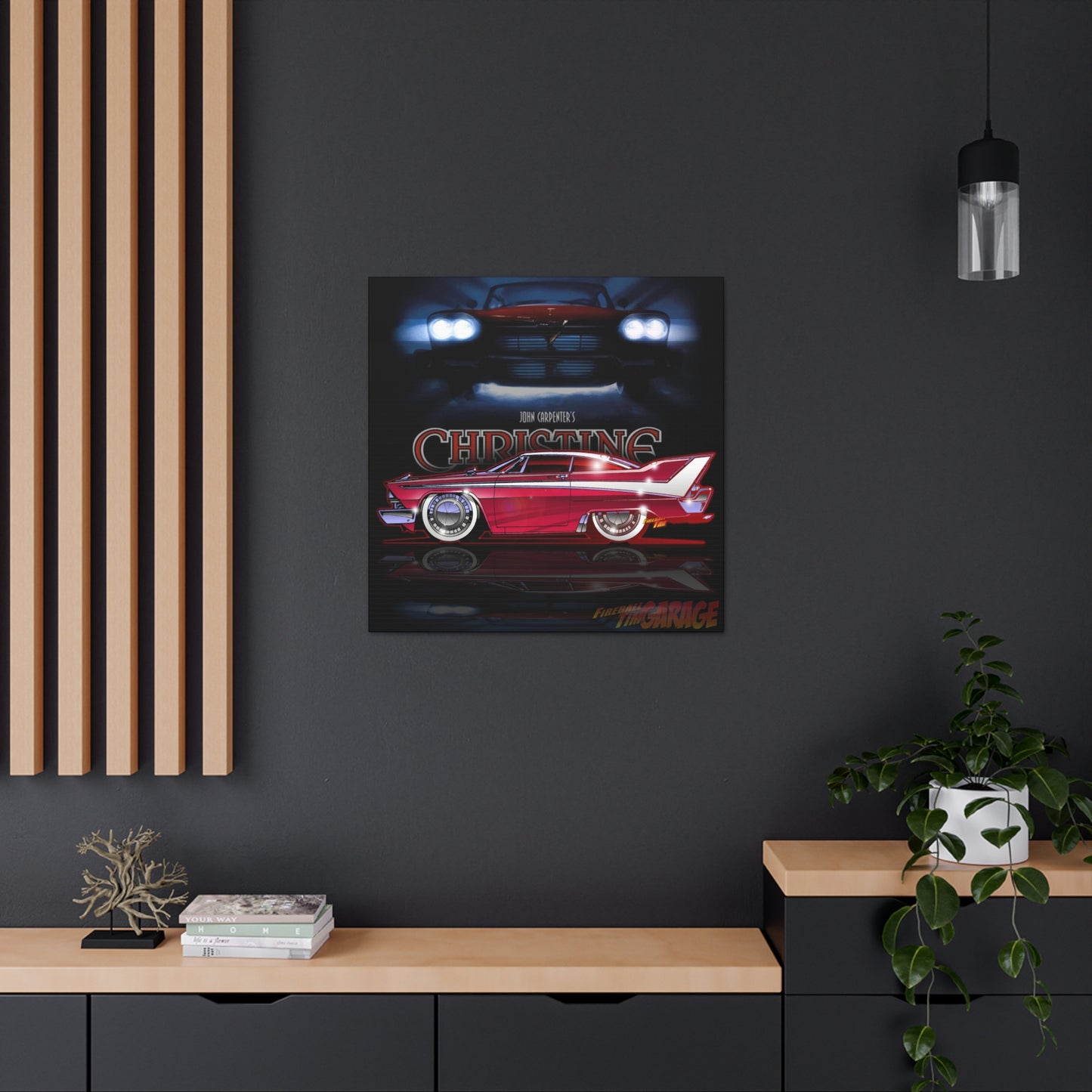 CHRISTINE Movie Car 1958 Plymouth Fury Concept Art Canvas MASTERPRINT 3 Sizes