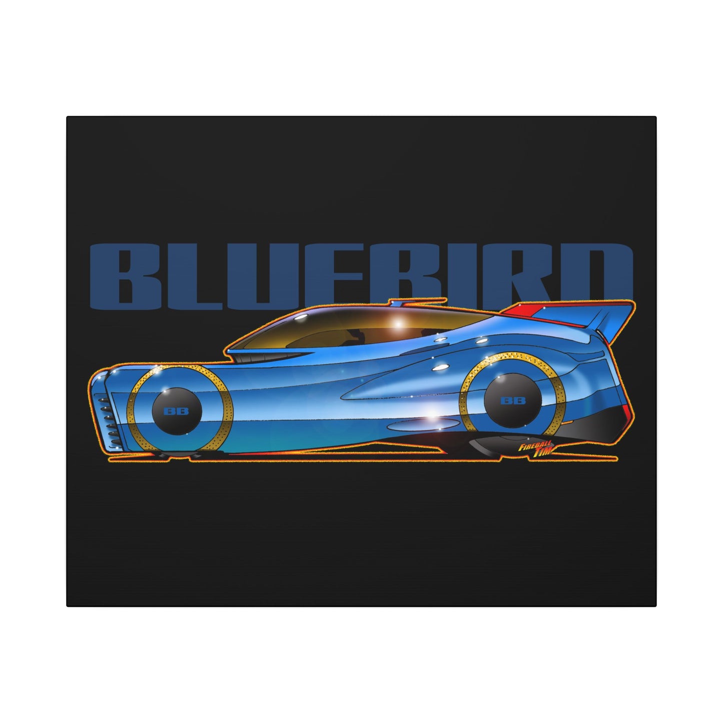 BLUEBIRD FIREBALL CONCEPT Canvas Art Print - 11x14