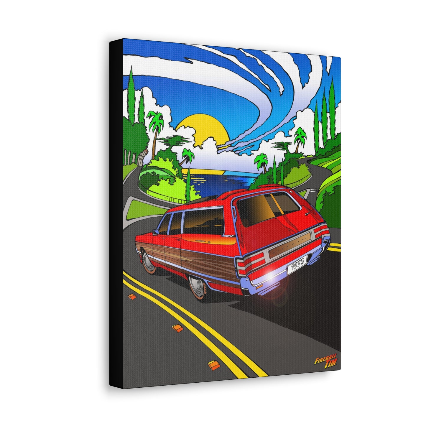 CHRYSLER Town & Country STATION WAGON 1973 Canvas Gallery Art Print 11x14