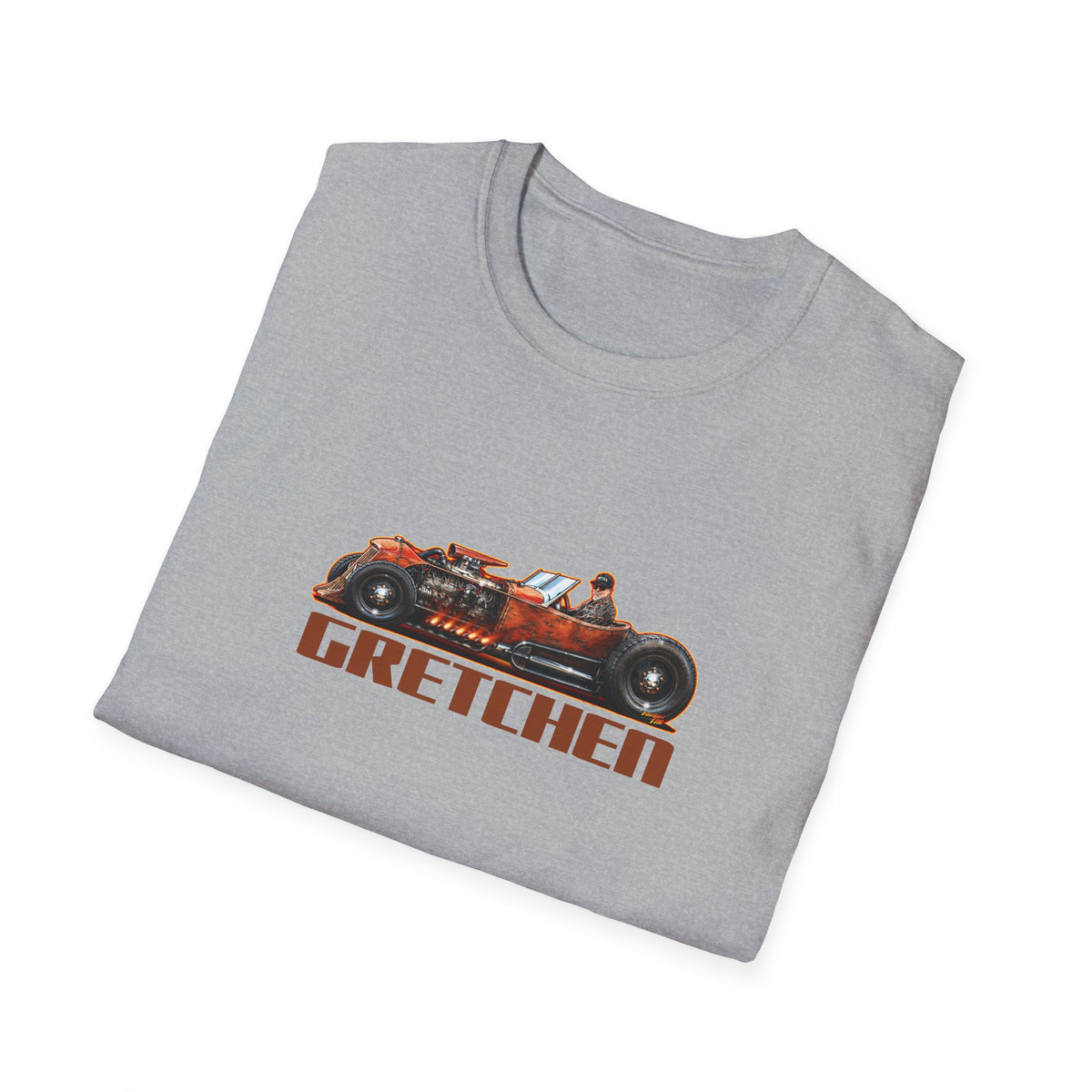 CUSTOM RAT ROD Hot Rod Gretchen Collectible Fireball Art TeeShirt