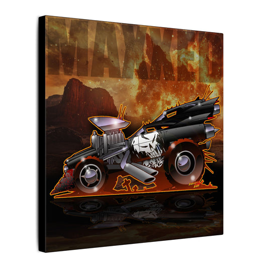 CADILLAC MAX by Gokart Mozart Fireball Art Canvas Print - 12x12