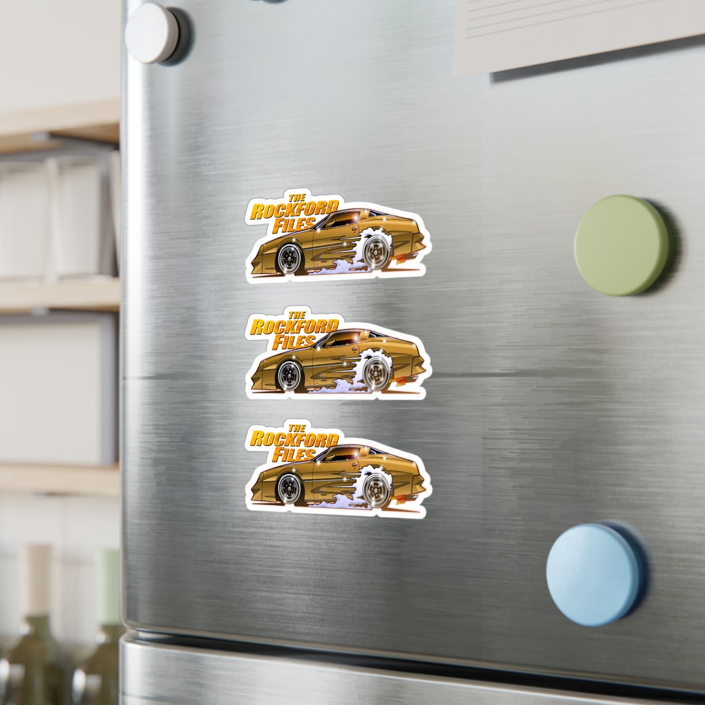 THE ROCKFORD FILES Pontiac Fireball Art Decal Stickers - 4 Sizes