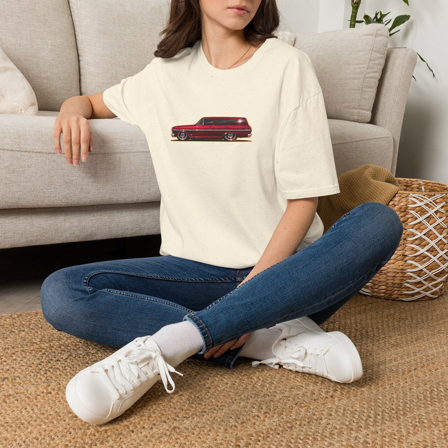 CHEVY NOVA WAGON 1965 Collectible Fireball Art Tee Shirt