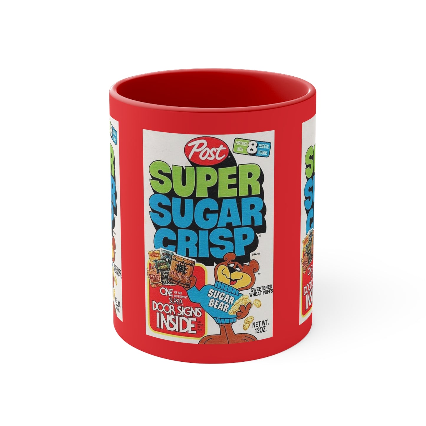 SUPER SUGAR CRISP Vintage Breakfast Cereal Mug 11oz-Mug-Fireball Tim Garage