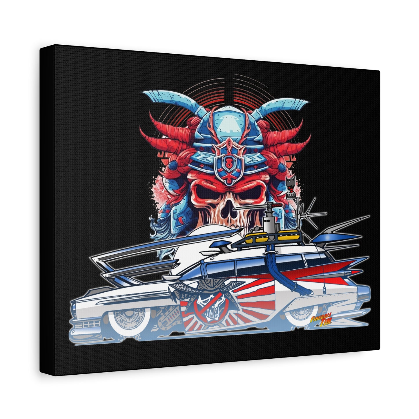 GHOSTBUSTERS BOSOZOKU ECTO 1 Movie Car Canvas Art Wall Print - 11x14