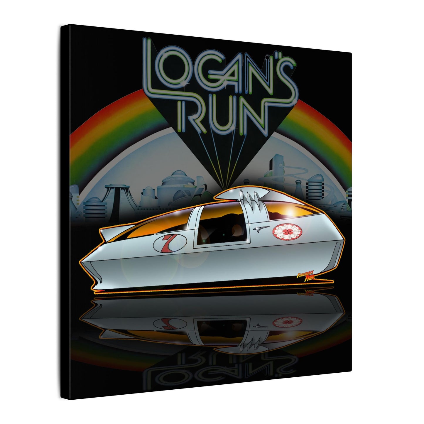 LOGAN'S RUN Sandman Sci Fi TV Car Collectible Fireball Art Canvas Print