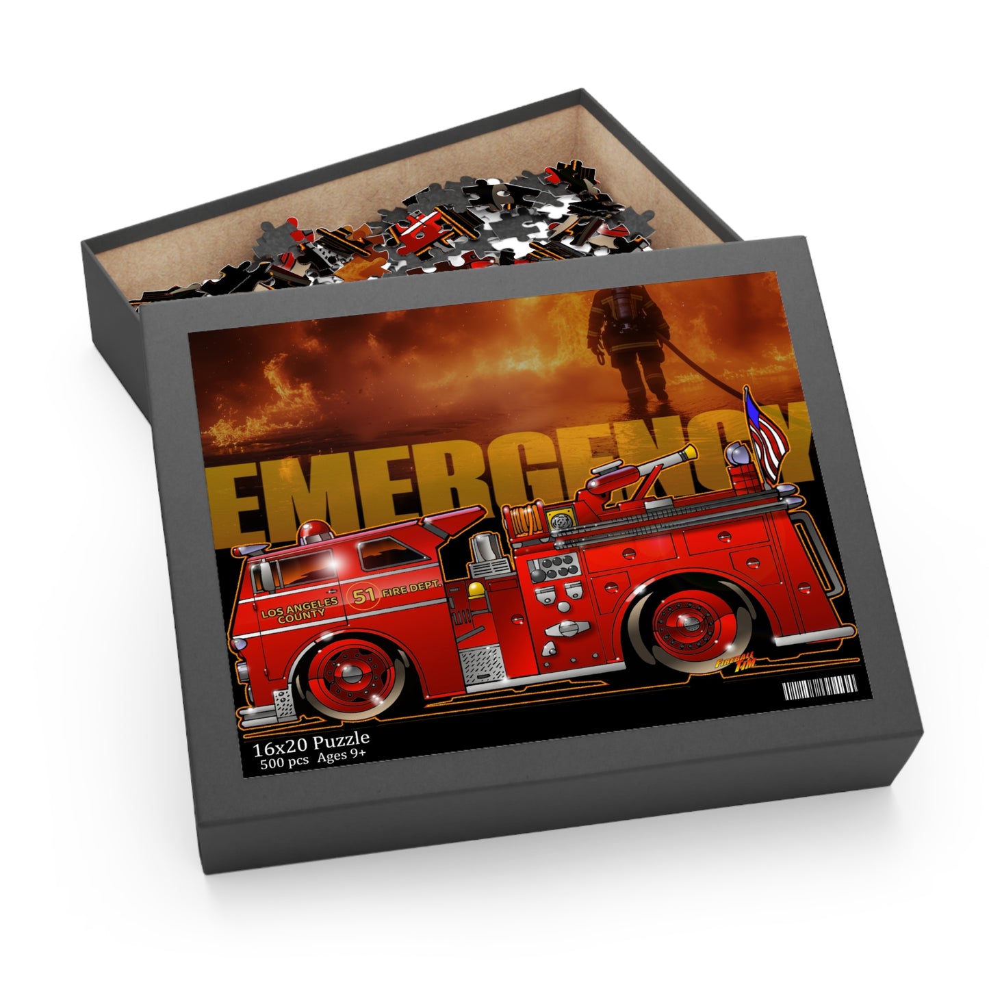 EMERGENCY Engine 51 Fire Truck Puzzle (500-Piece)