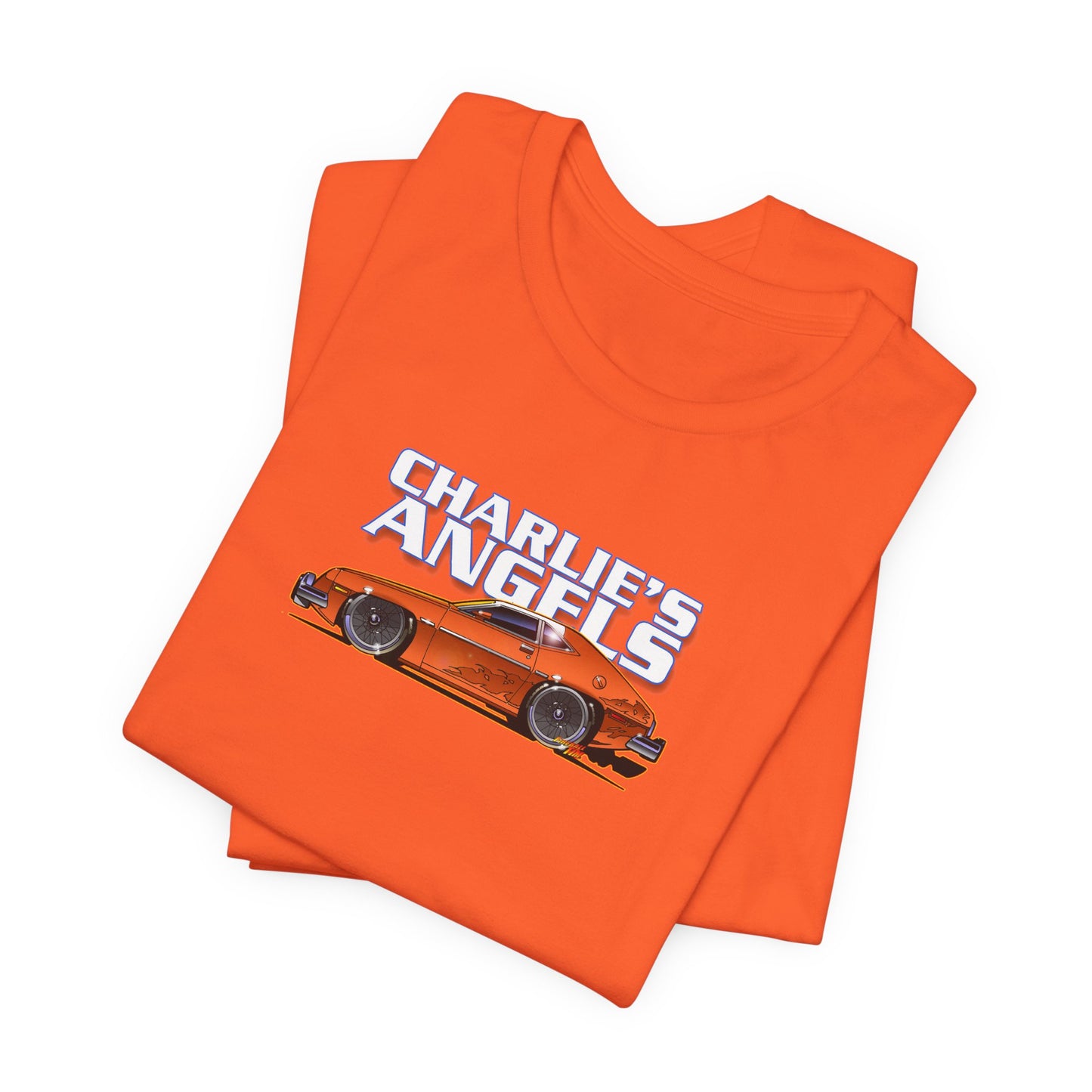 CHARLIES ANGELS 1977 Ford Pinto Concept Art Short Sleeve Tee 12 Colors