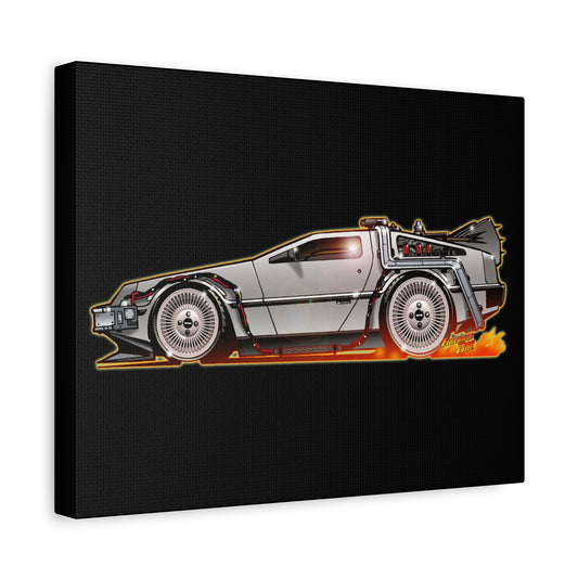 BACK to the FUTURE Delorean Time Machine Canvas Art Wall Print