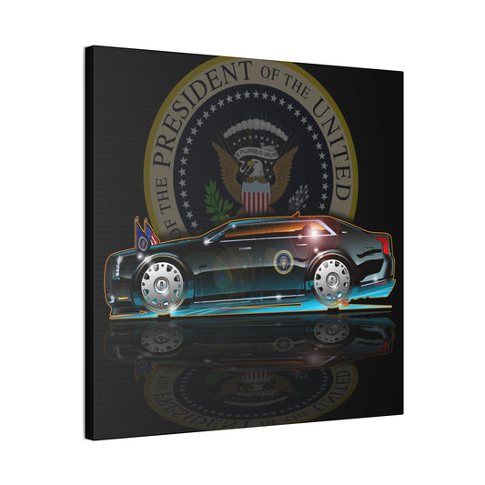 PRESIDENTIAL CADILLAC LIMOUSINE Canvas Art Print - 2 Sizes