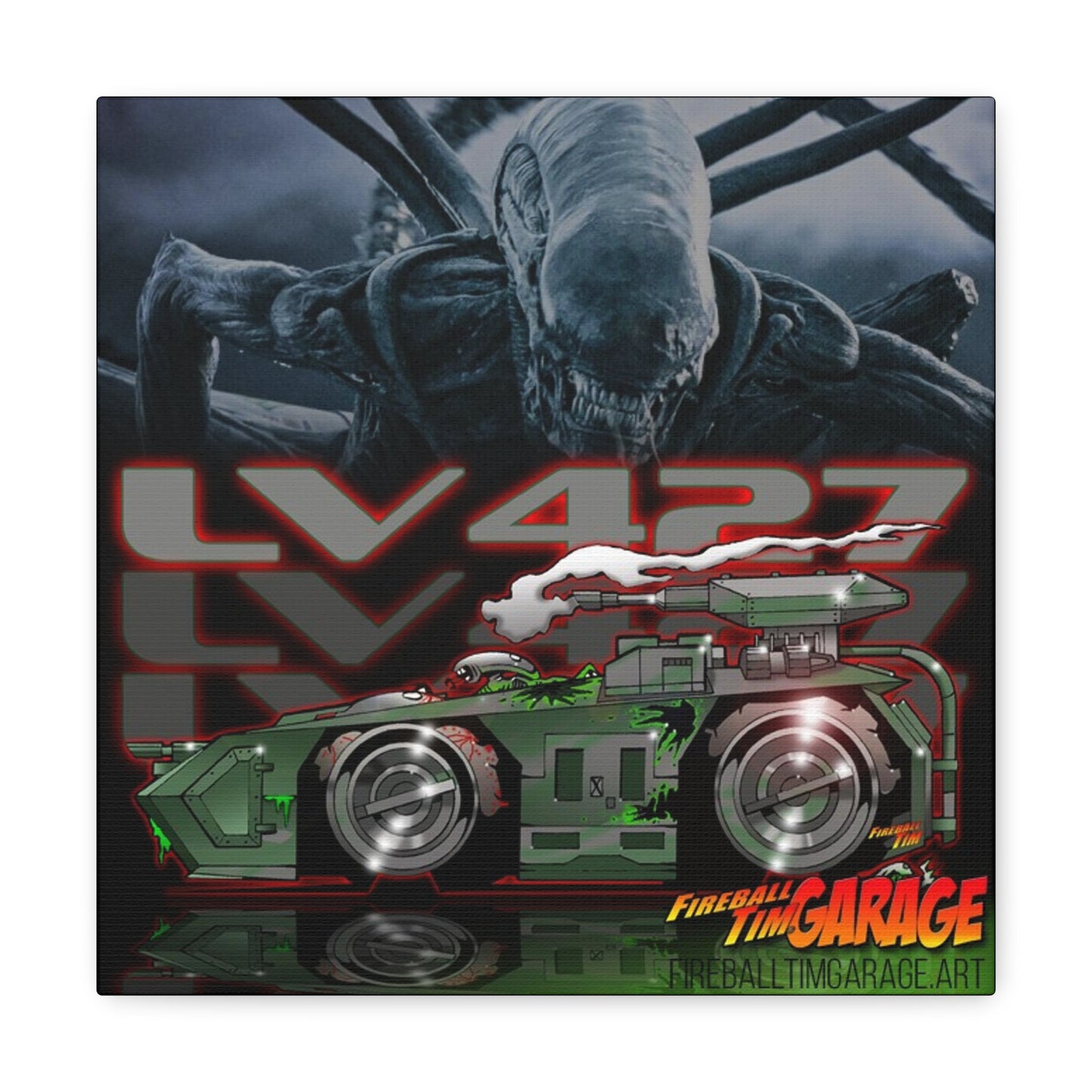 ALIENS Movie LV427 Movie Car Concept Art Canvas Print 12x12