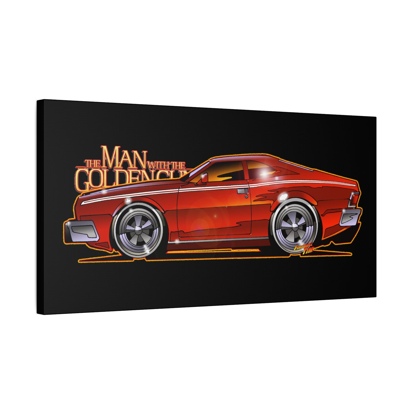 MAN WITH THE GOLDEN GUN AMC Hornet James Bond Fireball Art Canvas Print