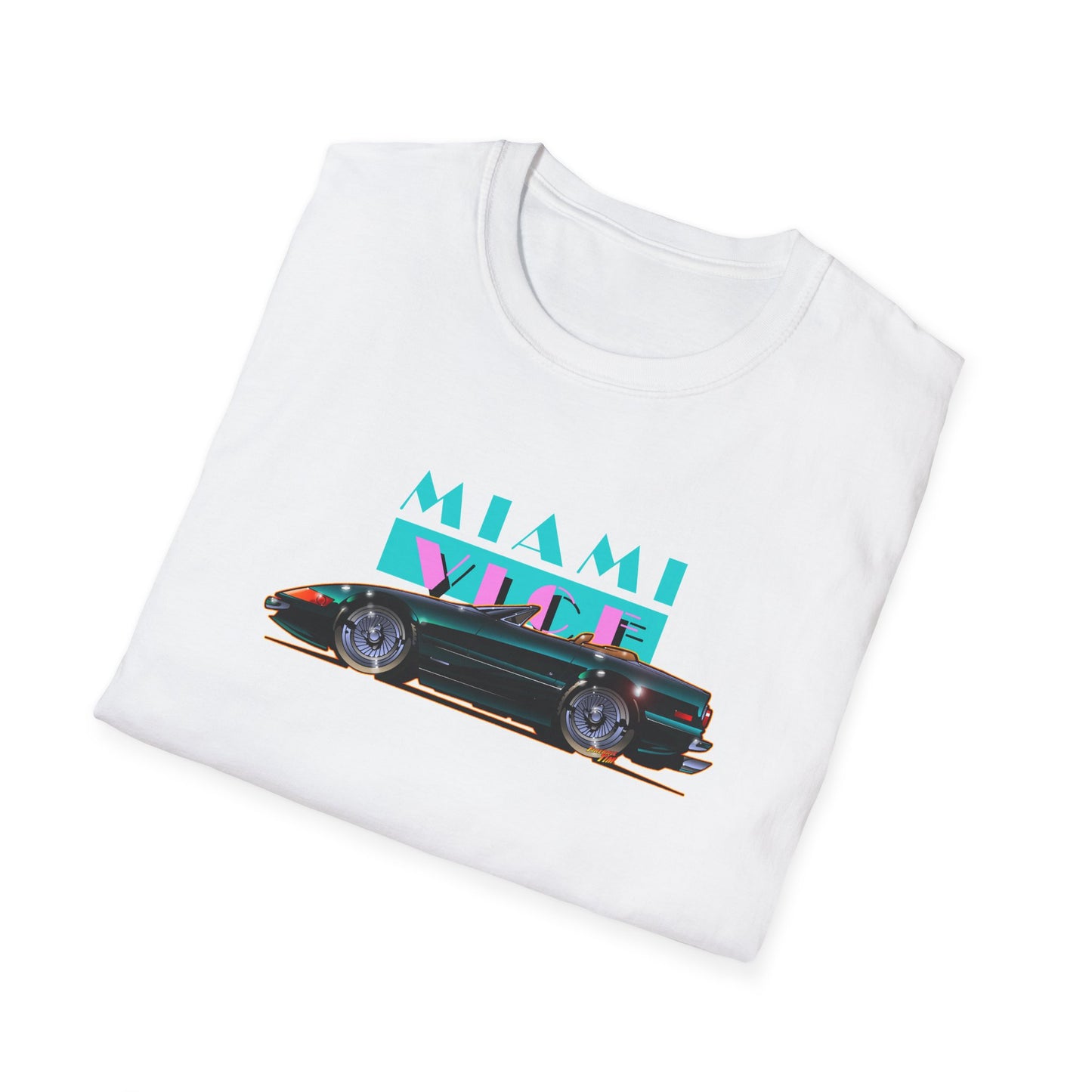 MIAMI VICE Ferrari Daytona Concept Art Softstyle T-Shirt Multiple Colors