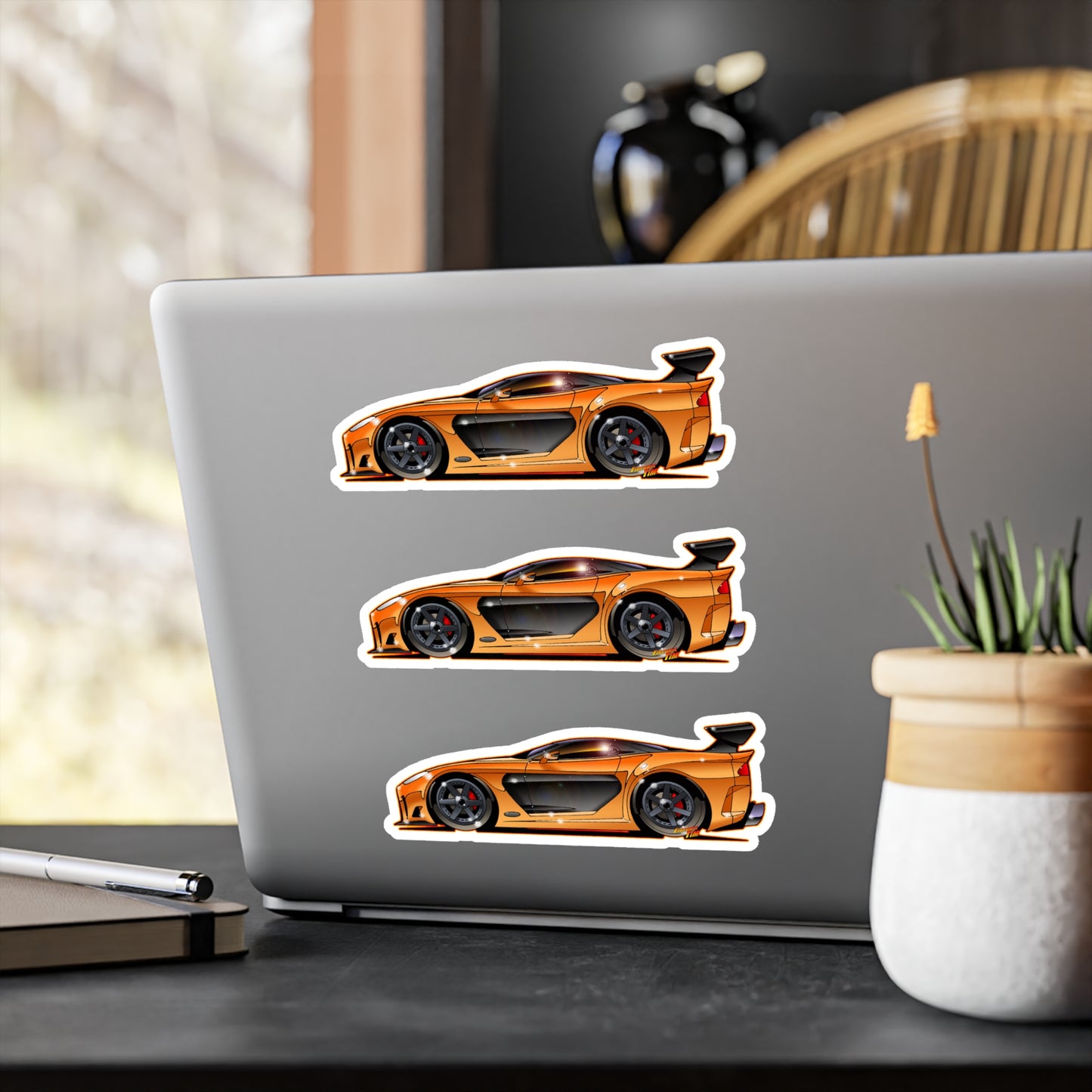 FAST AND FURIOUS MAZDA RX-7 Fireball Art Collectible Decal Sticker Set - 4 Sizes