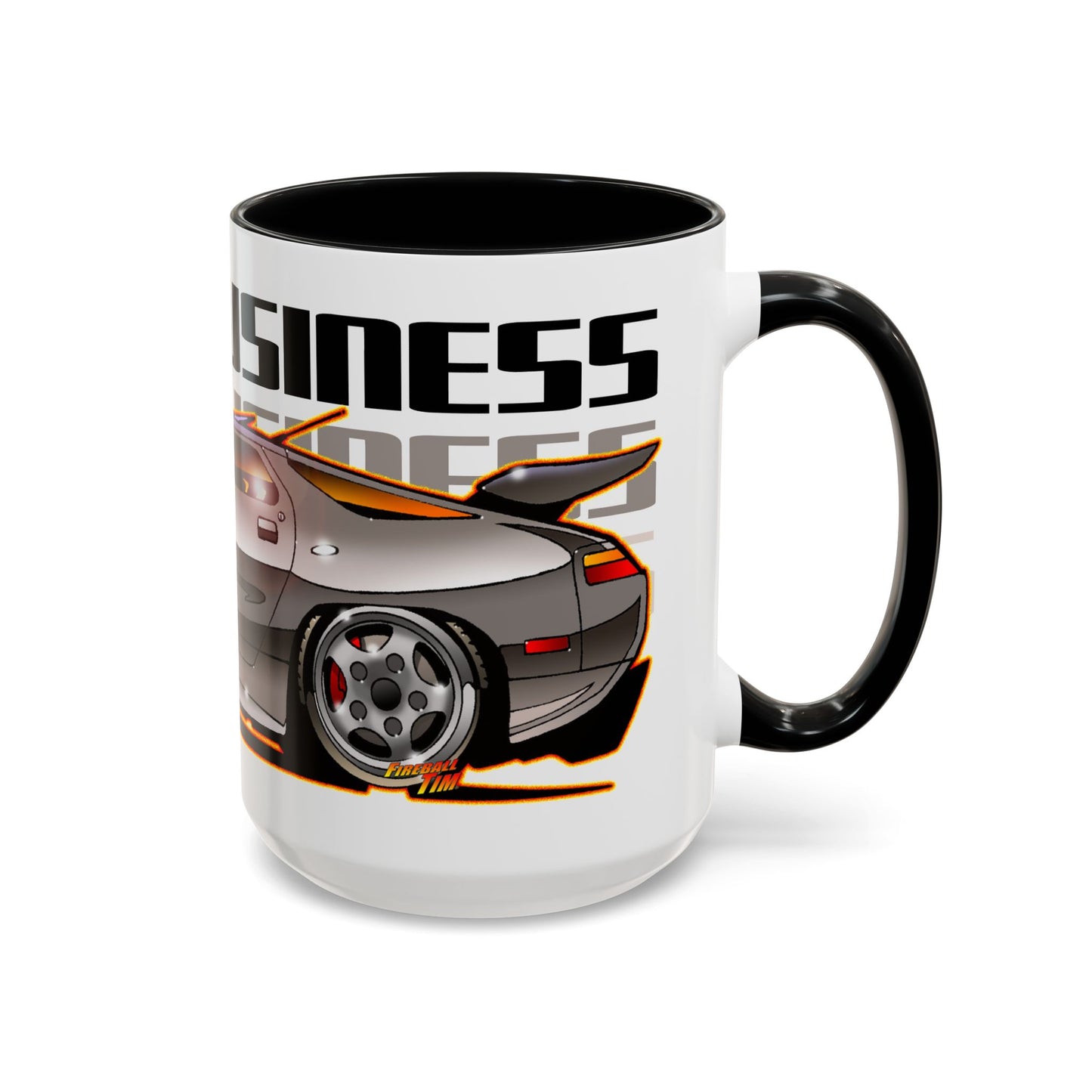 RISKY BUSINESS Porsche 928 Fireball Art Coffee Mug - 2 Sizes