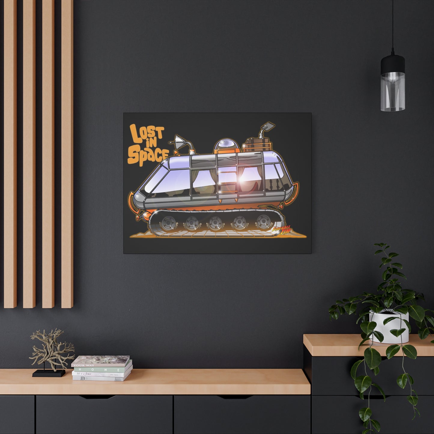 LOST in SPACE Classic TV Chariot Canva Art Wall Print