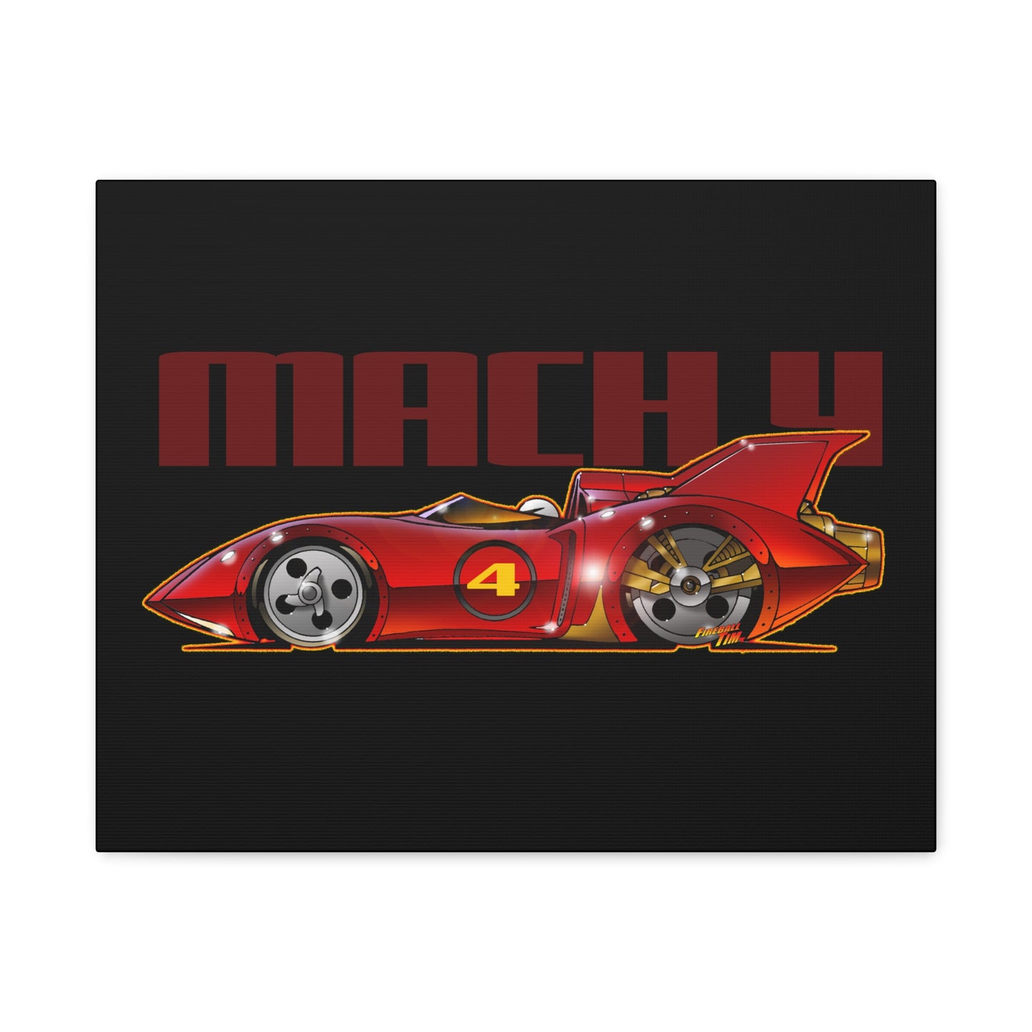 SPEED RACER MACH 4 Fireball Art Canvas Wall Print
