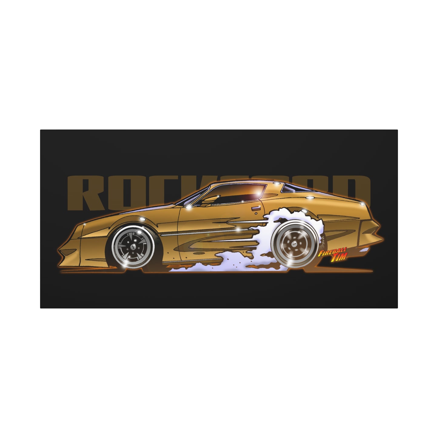 ROCKFORD FILES Pontiac Firebird Fireball Art Canvas Wall Print