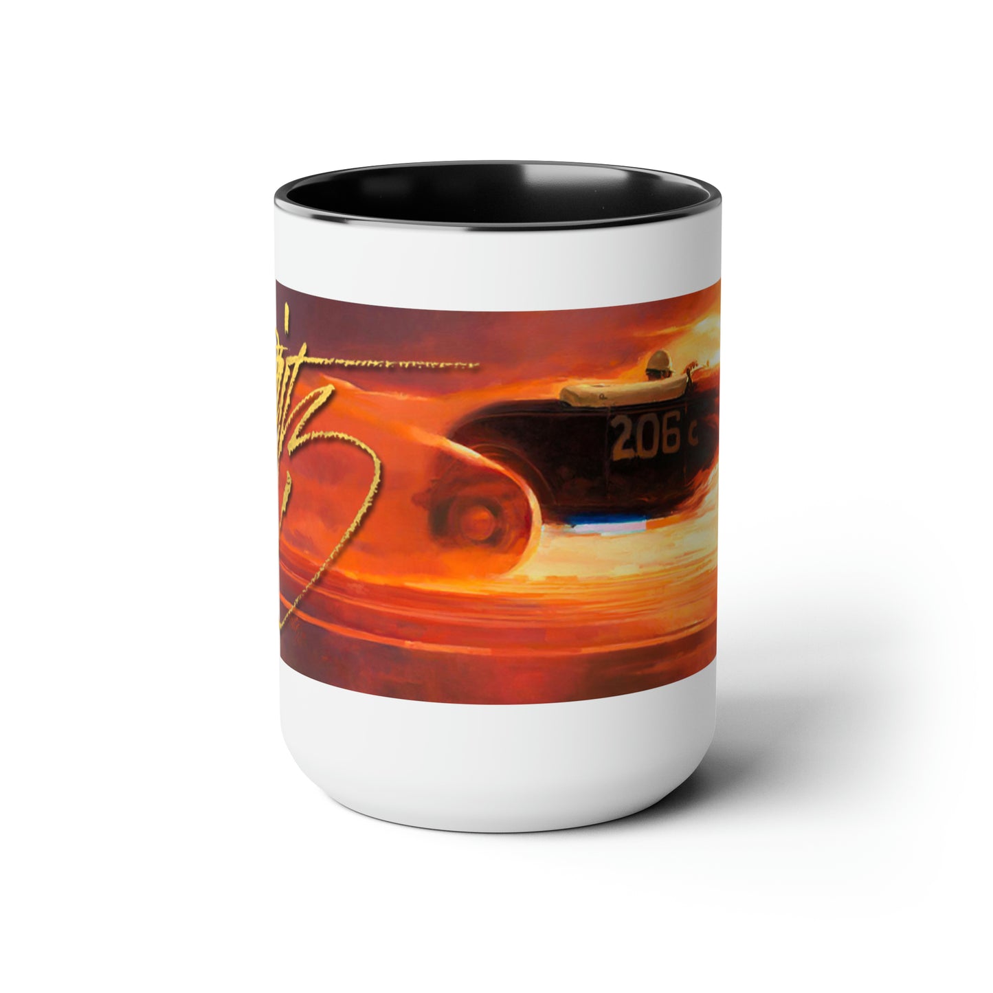 TOM FRITZ Hot Rod Signature Series White Coffee Mug 15oz