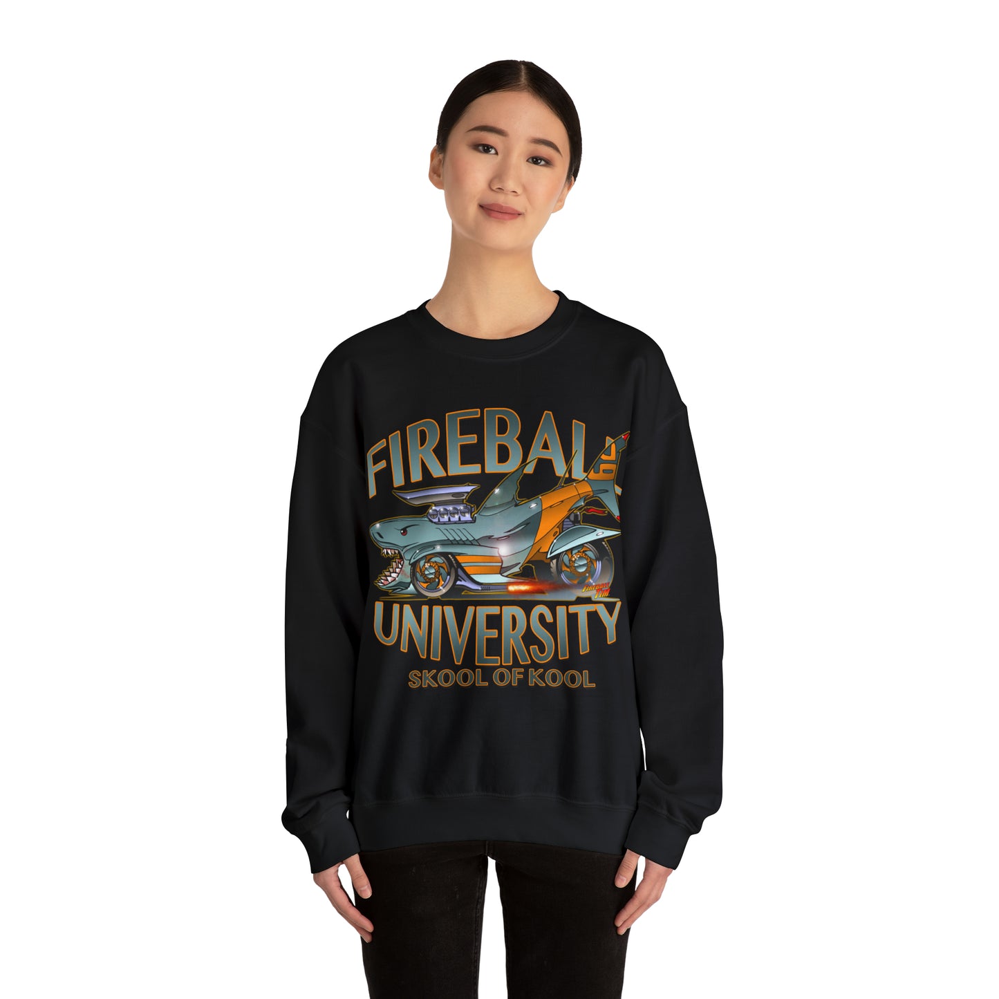 FIREBALL UNIVERSITY Skool of Kool Sealife Maneater Shark Unisex Sweatshirt