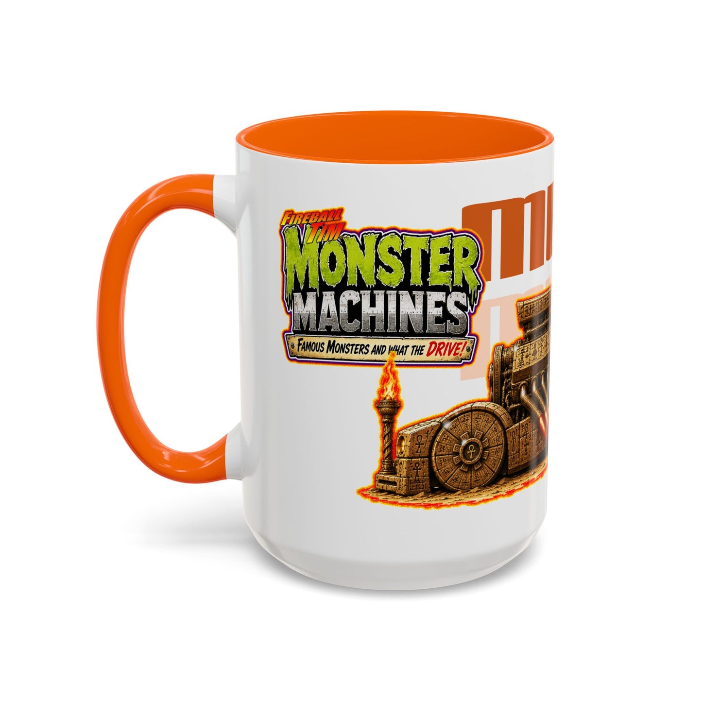 MONSTER MACHINES The Mummy Halloween Collectible Fireball Art Coffee Mug - 2 Sizes