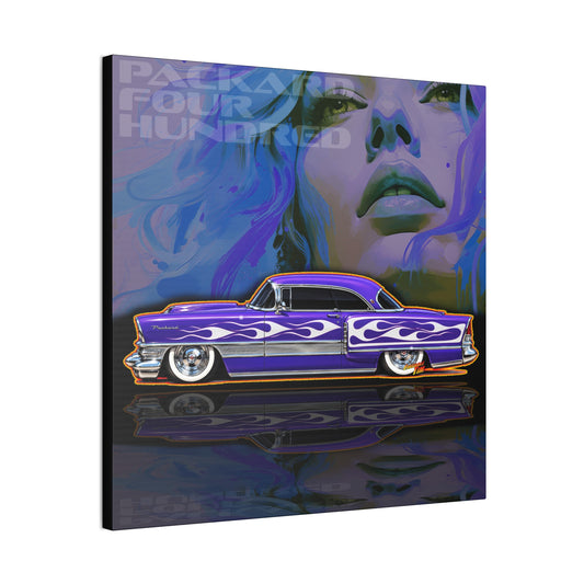PACKARD 1955 Kustom Four Hundred Collectible Fireball Art Canvas Stretched Print