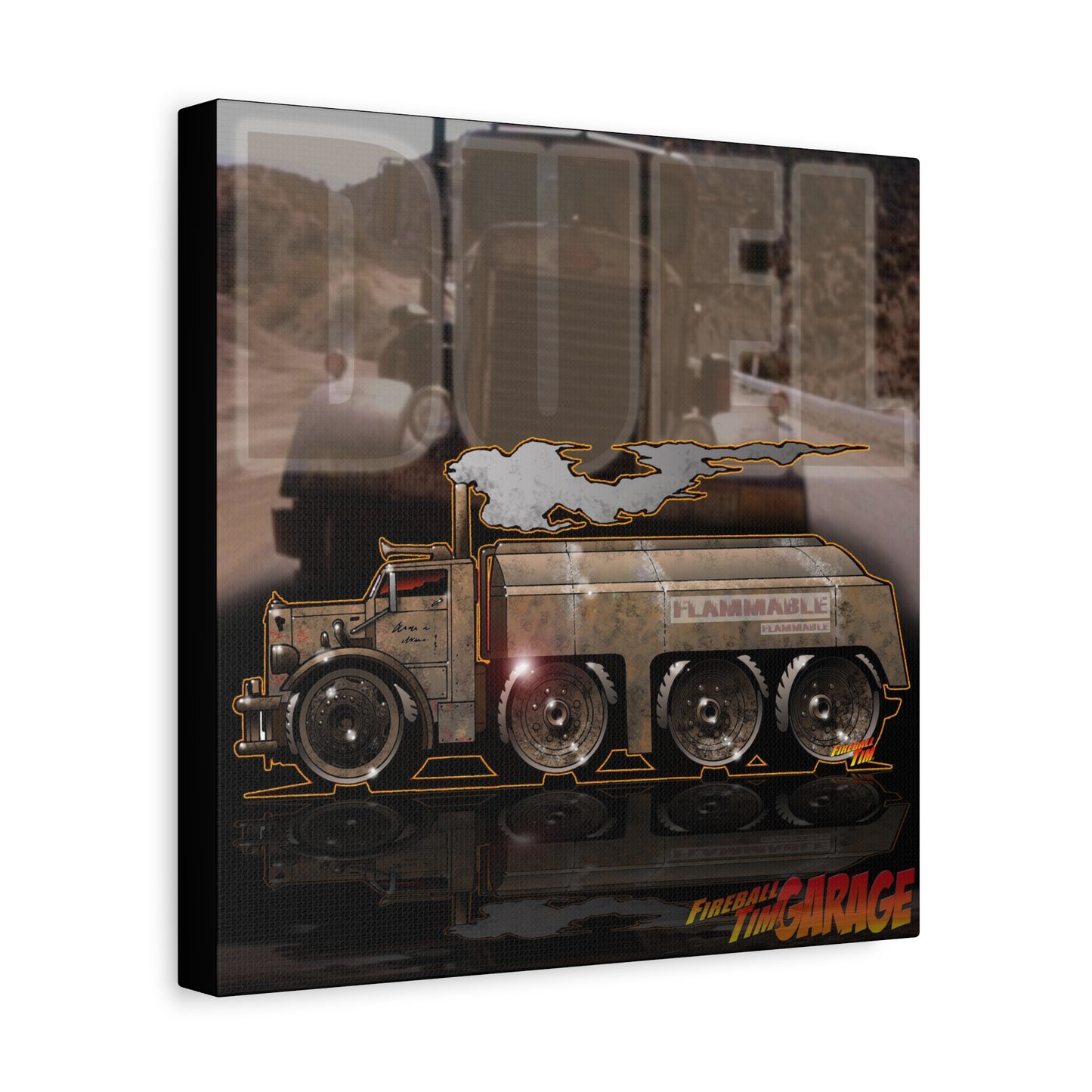 DUEL Killer Movie Truck Canvas Art Wall Print - 12x12