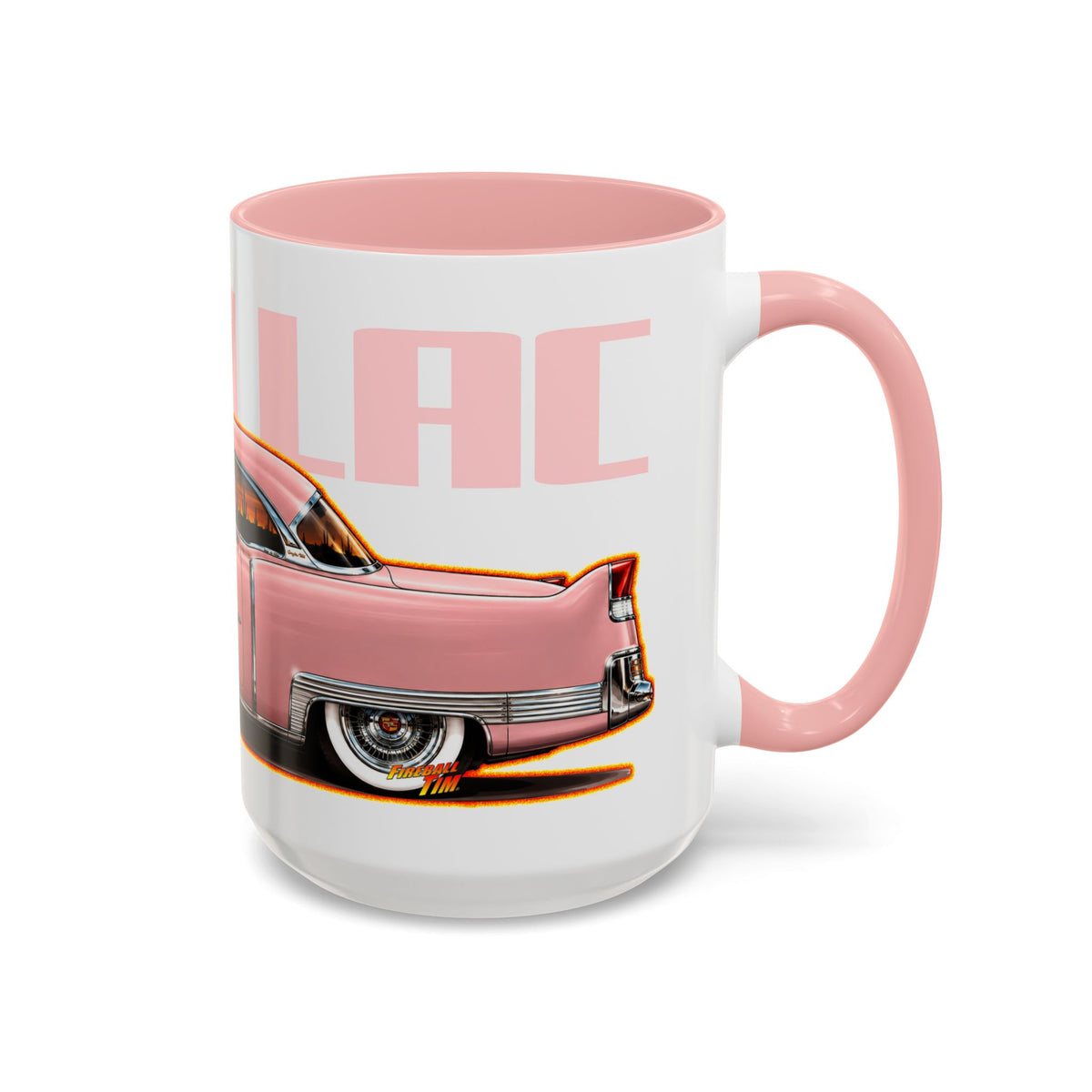 CADILLAC Coupe DeVille 1955 Collectible Fireball Art Coffee Mug - 2 Sizes