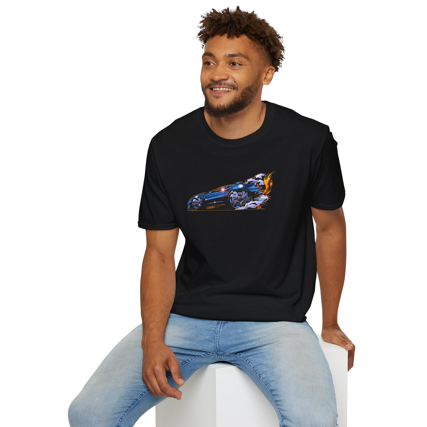 MASERATI FLAME Fireball Art Softstyle T-Shirt Multiple Colors