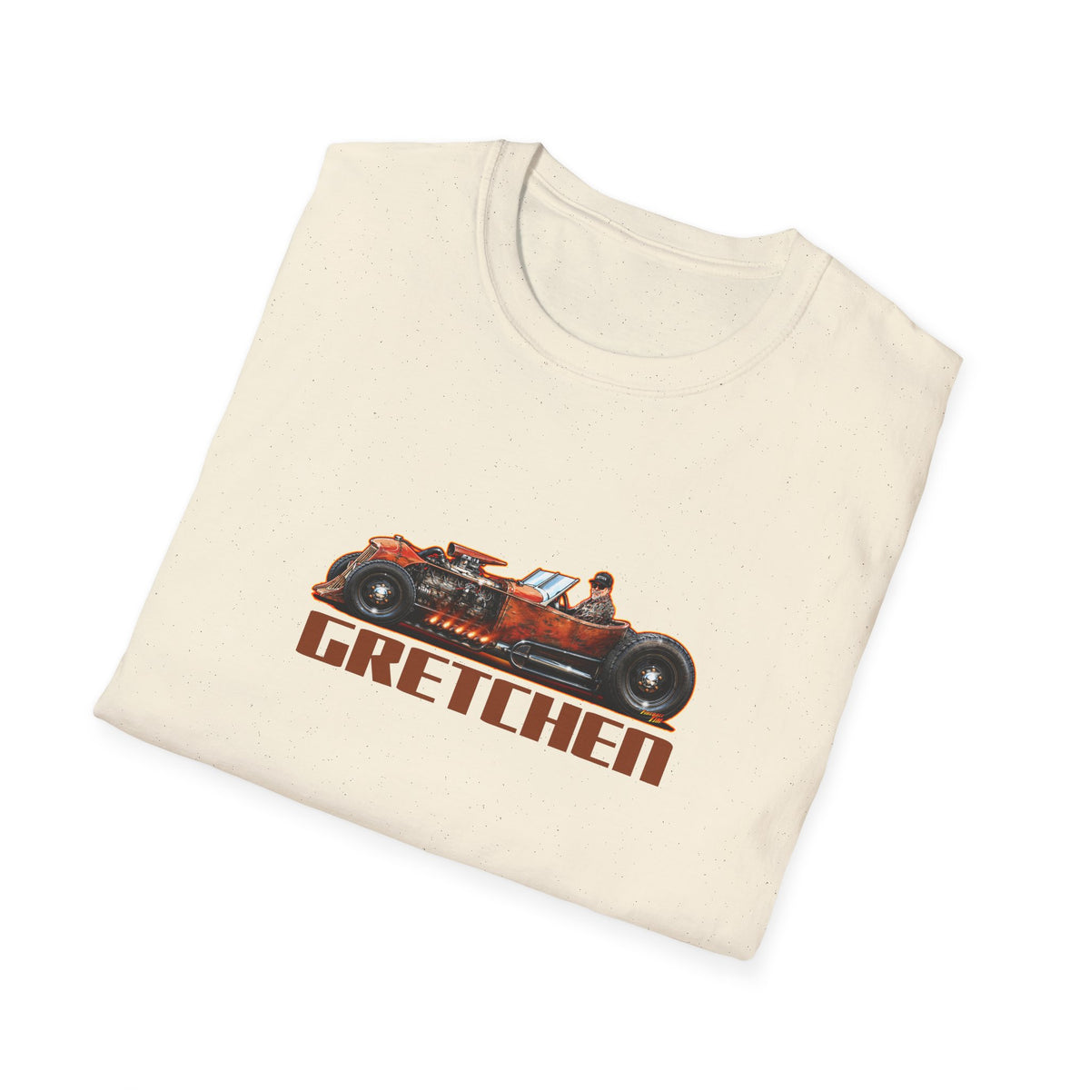 CUSTOM RAT ROD Hot Rod Gretchen Collectible Fireball Art TeeShirt