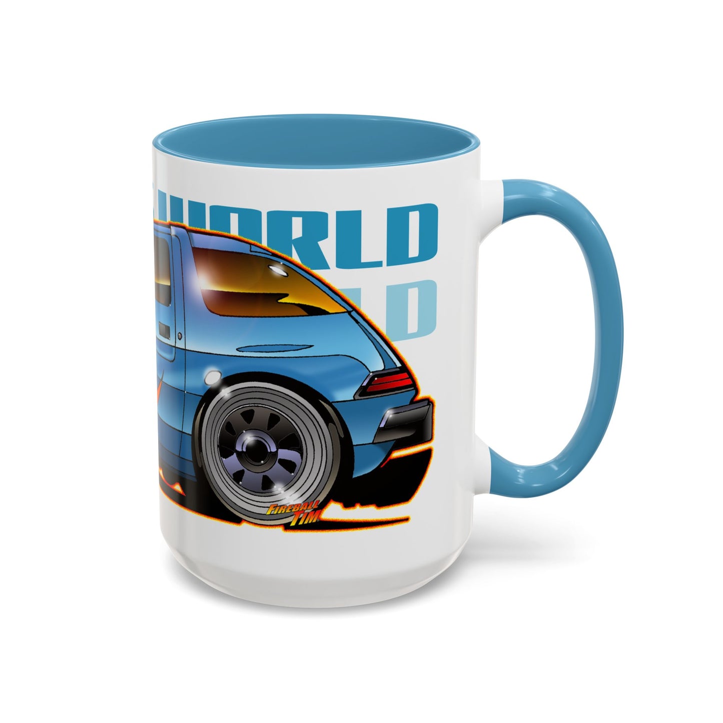 WAYNE'S WORLD AMC PACER Movie Car Fireball Art Coffee Mug - 2 Sizes
