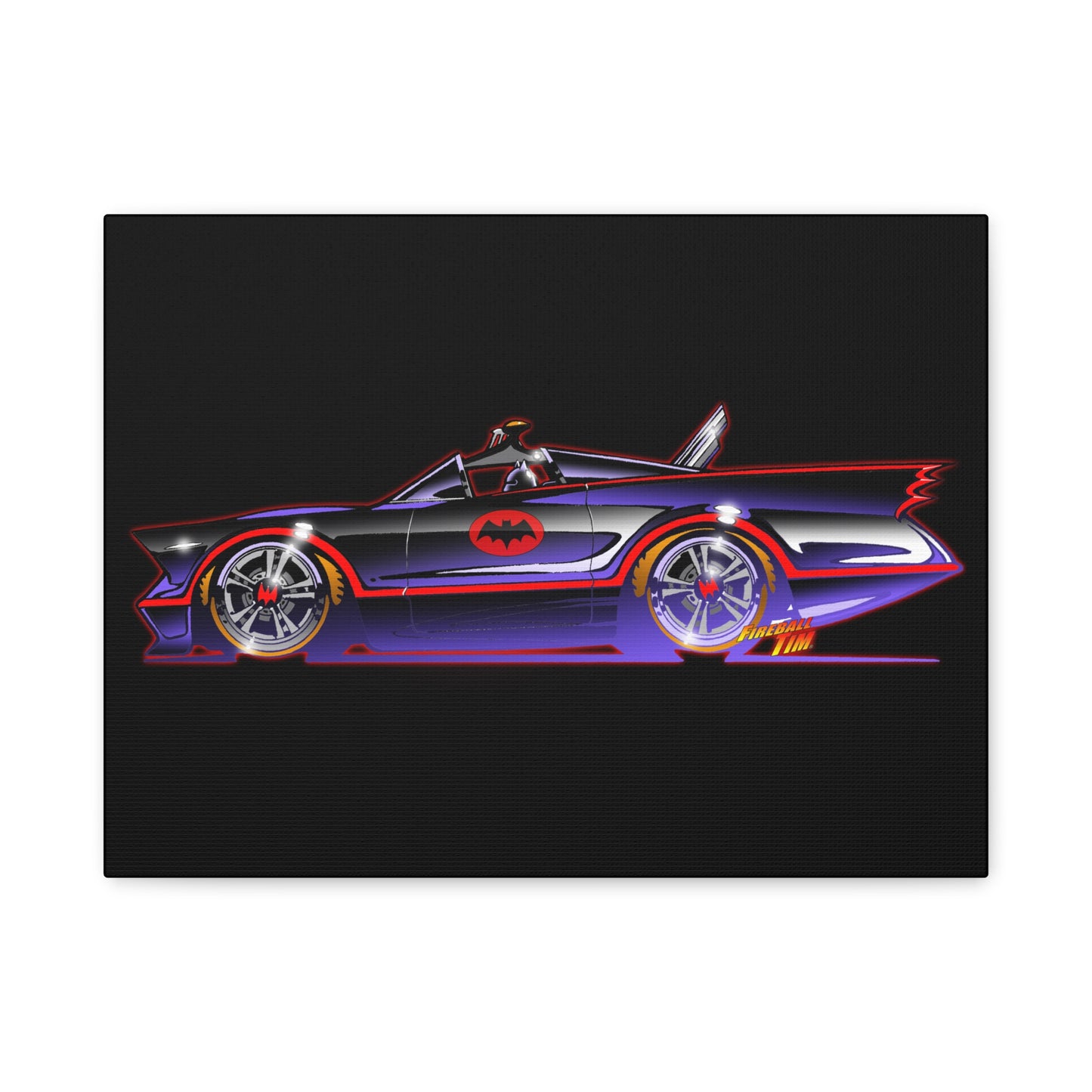 BATMOBILE 1966 BATMAN TV Car Canvas Art Print 11x14