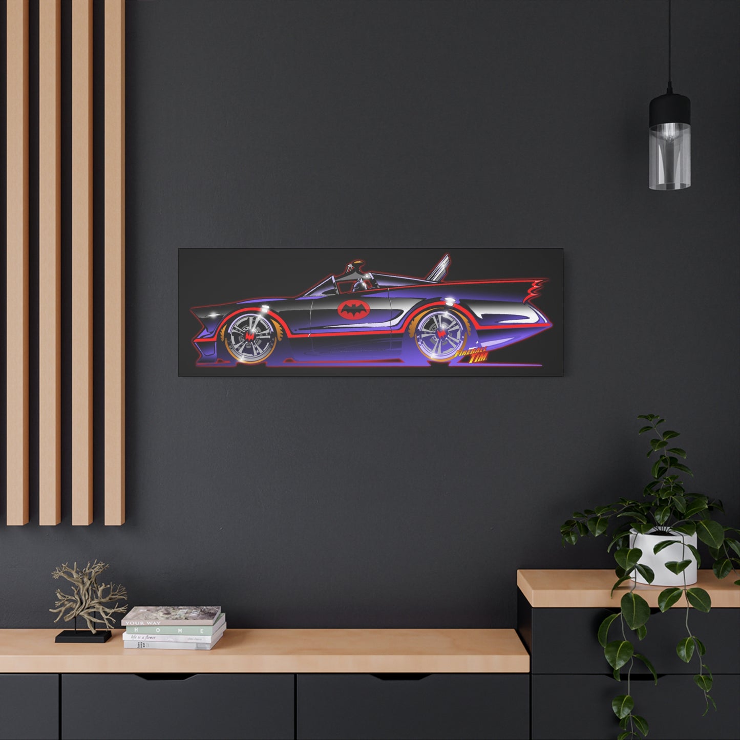 BATMOBILE 1966 BATMAN TV Car Canvas Art Print 11x14