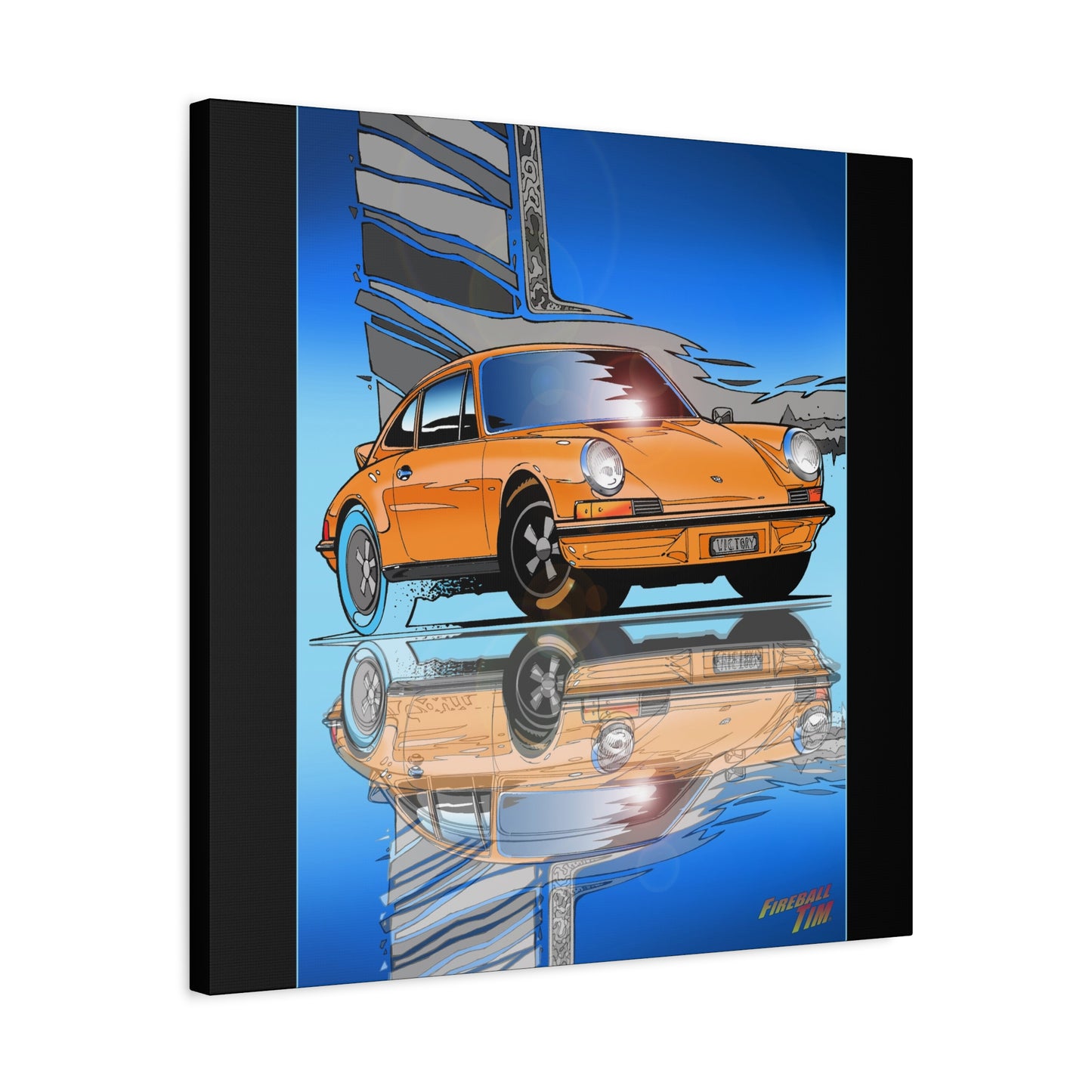 PORSCHE 911 CARRERA RSR IROC Fireball Art Canvas Print
