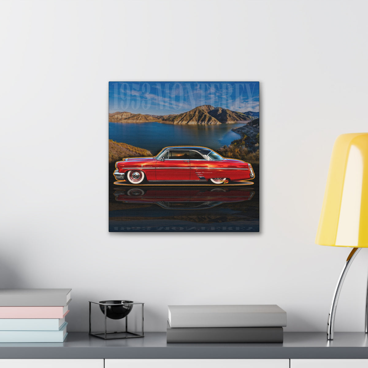 MERCURY MONTEREY 1953 Collectible Fireball Art Canvas Stretched Print