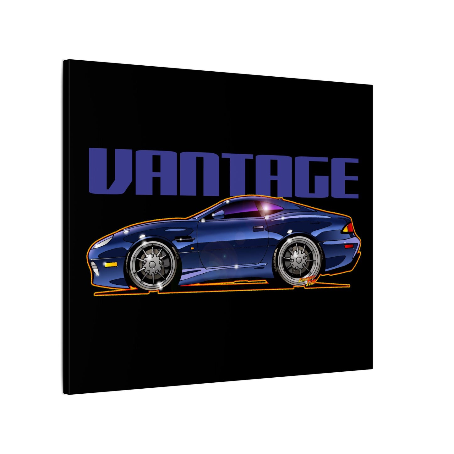 ASTON MARTIN VANTAGE 2001 Fireball Art Canvas Print