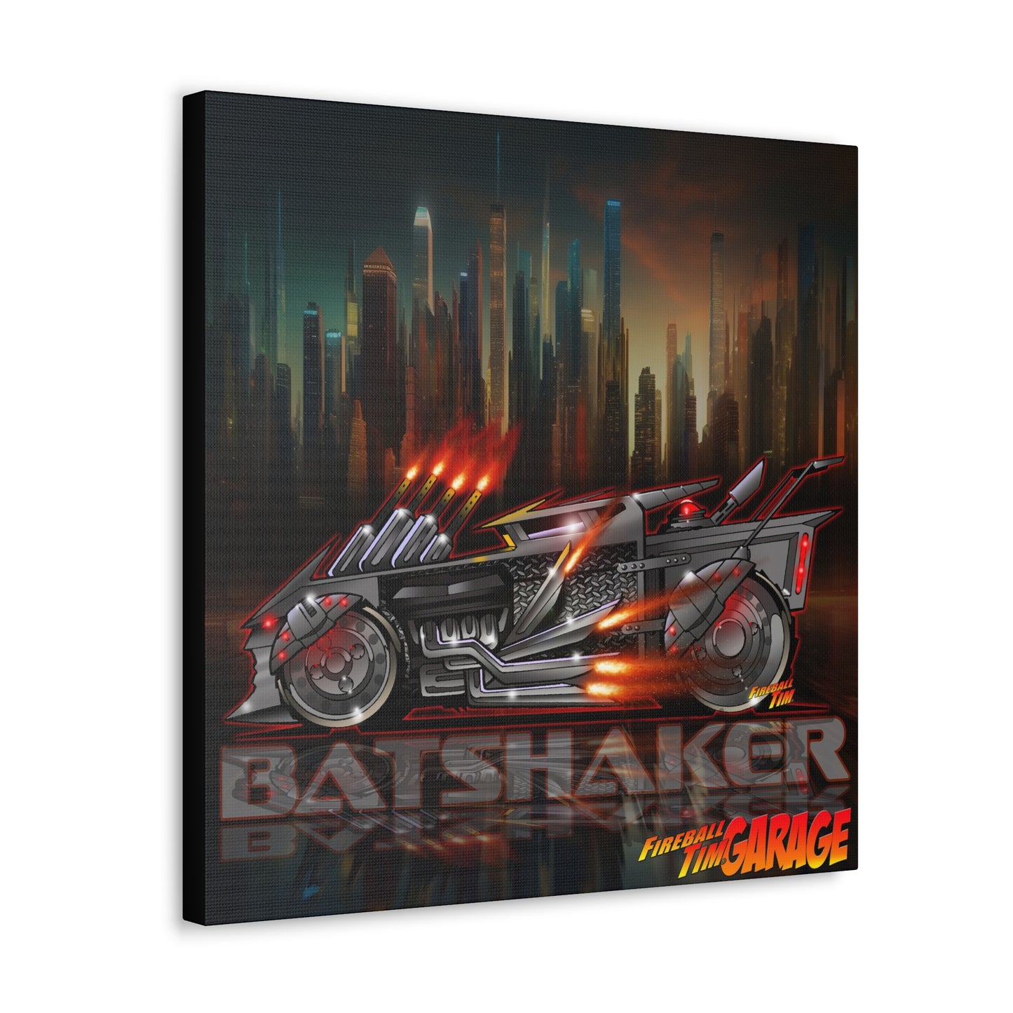 BATSHAKER BATMOBILE Concept Art Canvas MASTERPRINT 3 Sizes