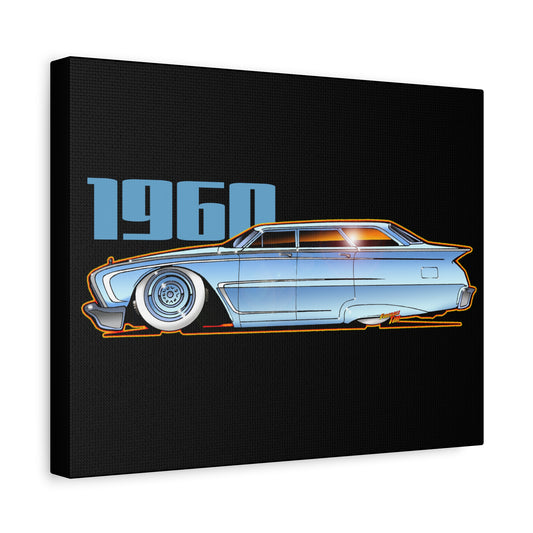 FORD RANCH WAGON 1960 Custom Car Art Canvas Print - 11x14