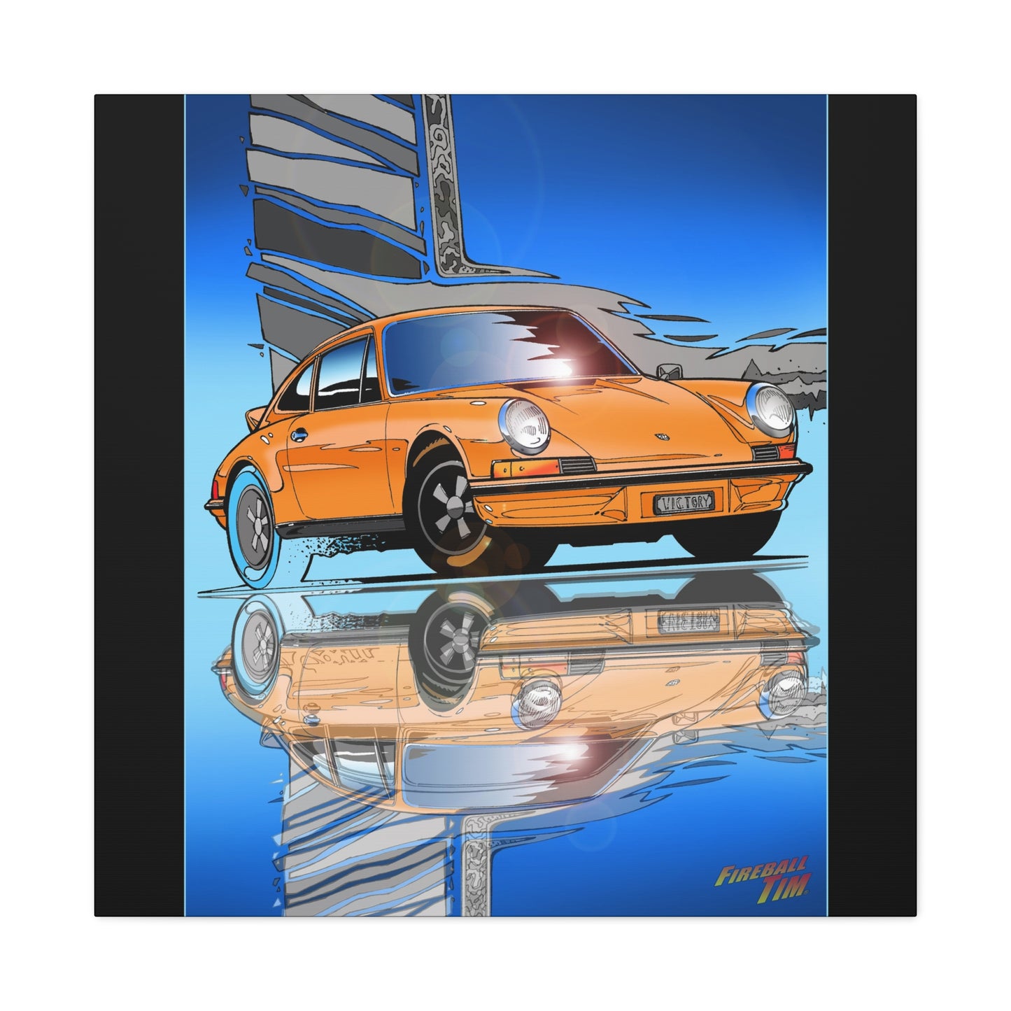 PORSCHE 911 CARRERA RSR IROC Fireball Art Canvas Print