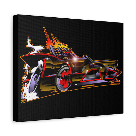BATMOBILE 1966 BATMAN BAT66 Collectible TV Car Canvas Wall Art - 11x14