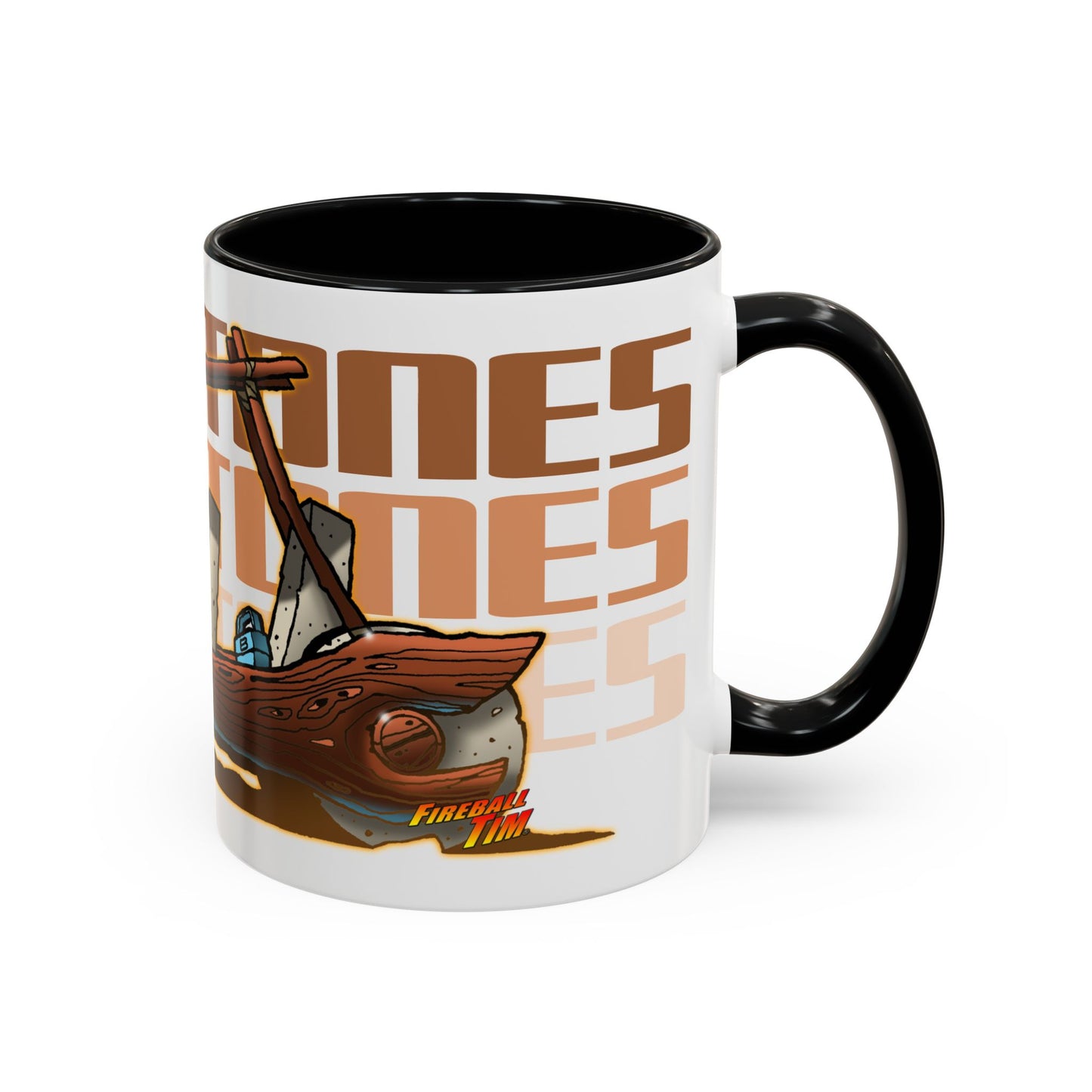 THE FLINTSTONES Cartoon Fred Flintstone Flintmobile Collectible Art Coffee Mug - 2 Sizes